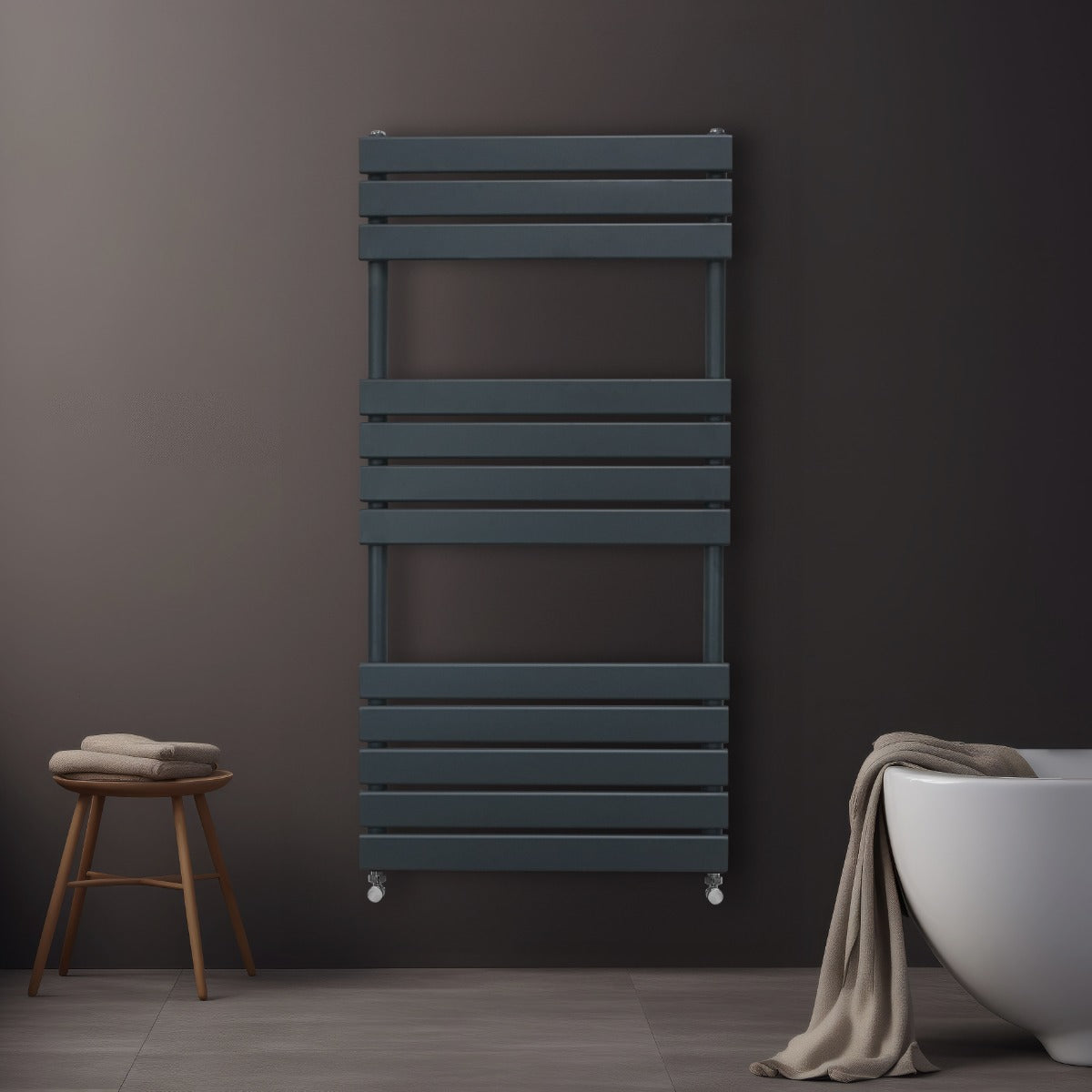 Platte Paneel Handdoekradiator – 1200mm x 600mm – Grijs