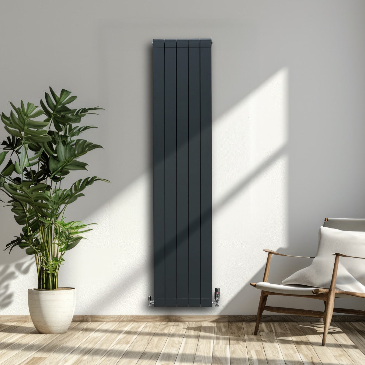 Aluminium Radiator – 1800mm x 395mm – Antraciet Grijs