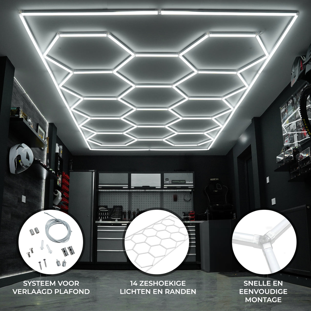 Hexagon LED-Verlichting 1 x 14