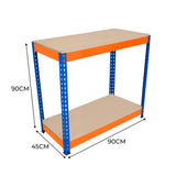 Werkbank met 2 Planken S-Rax - 90cm x 45cm x 90cm