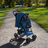 Hondenbuggy met Regenhoes – Marineblauw
