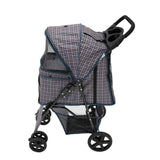 Hondenbuggy met Regenhoes – Ruitblauw