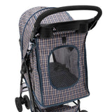 Hondenbuggy met Regenhoes – Ruitblauw