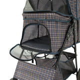 Hondenbuggy met Regenhoes – Ruitblauw