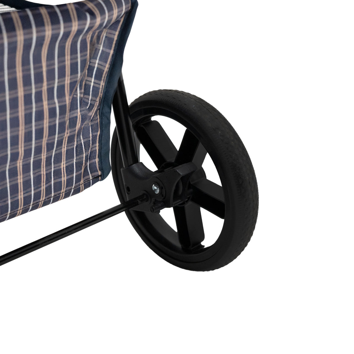 Hondenbuggy met Regenhoes – Ruitblauw