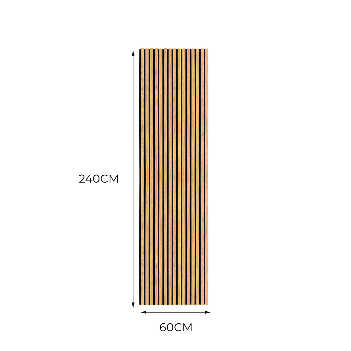 Akoestische Wandpanelen met Lamellen x 2 – Eik