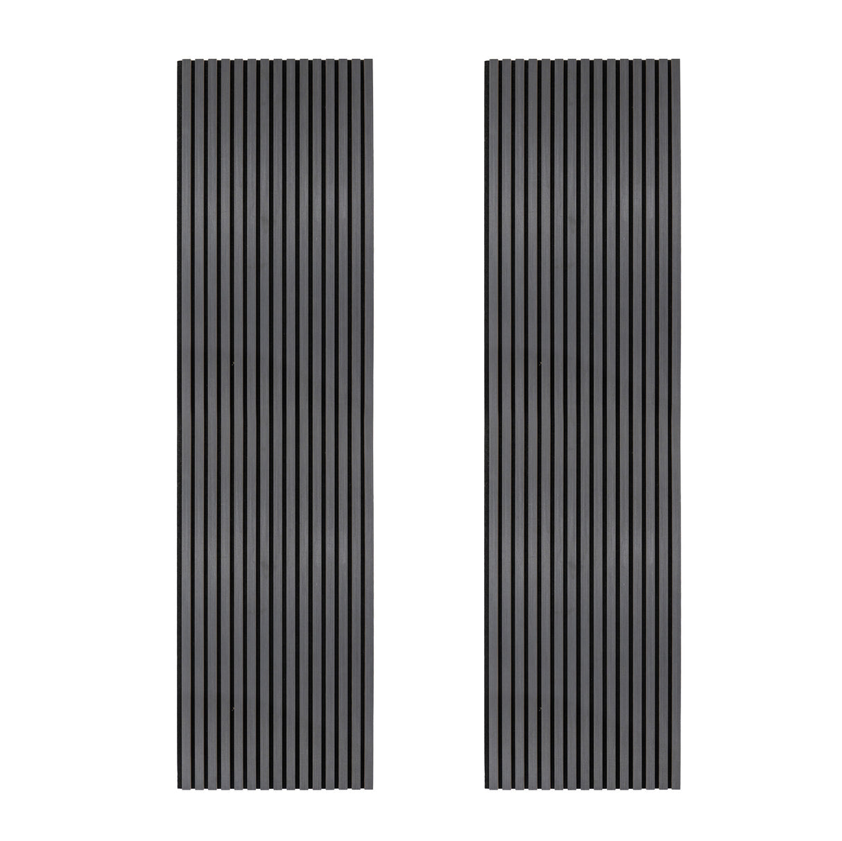 Akoestische Wandpanelen met Lamellen x 2 – Antraciet Grijs