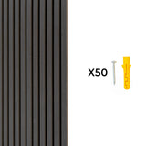 Akoestische Wandpanelen met Lamellen x 2 – Antraciet Grijs