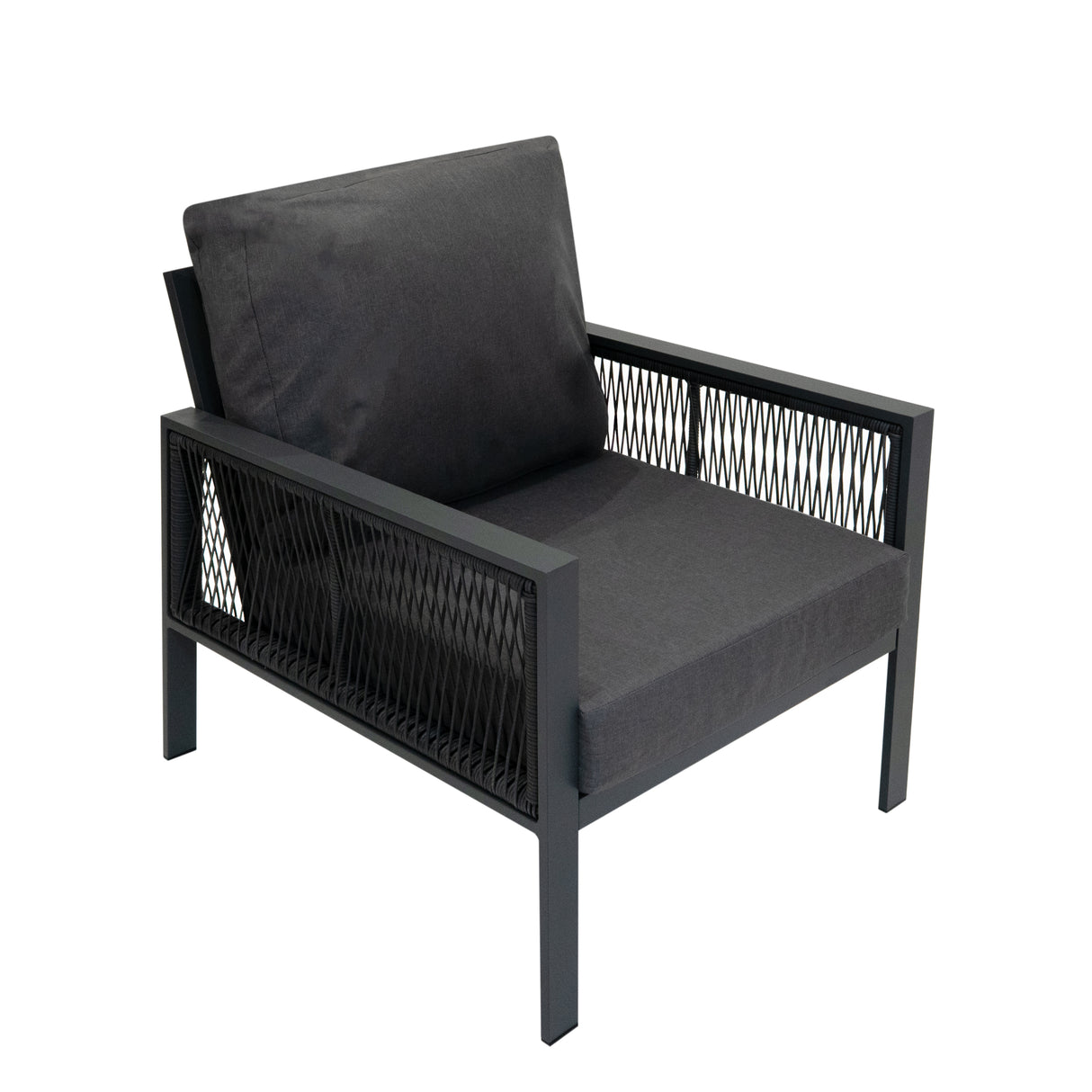 Aluminium 4-Delige Loungeset - Antraciet Grijs
