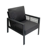 Aluminium 4-Delige Loungeset - Antraciet Grijs
