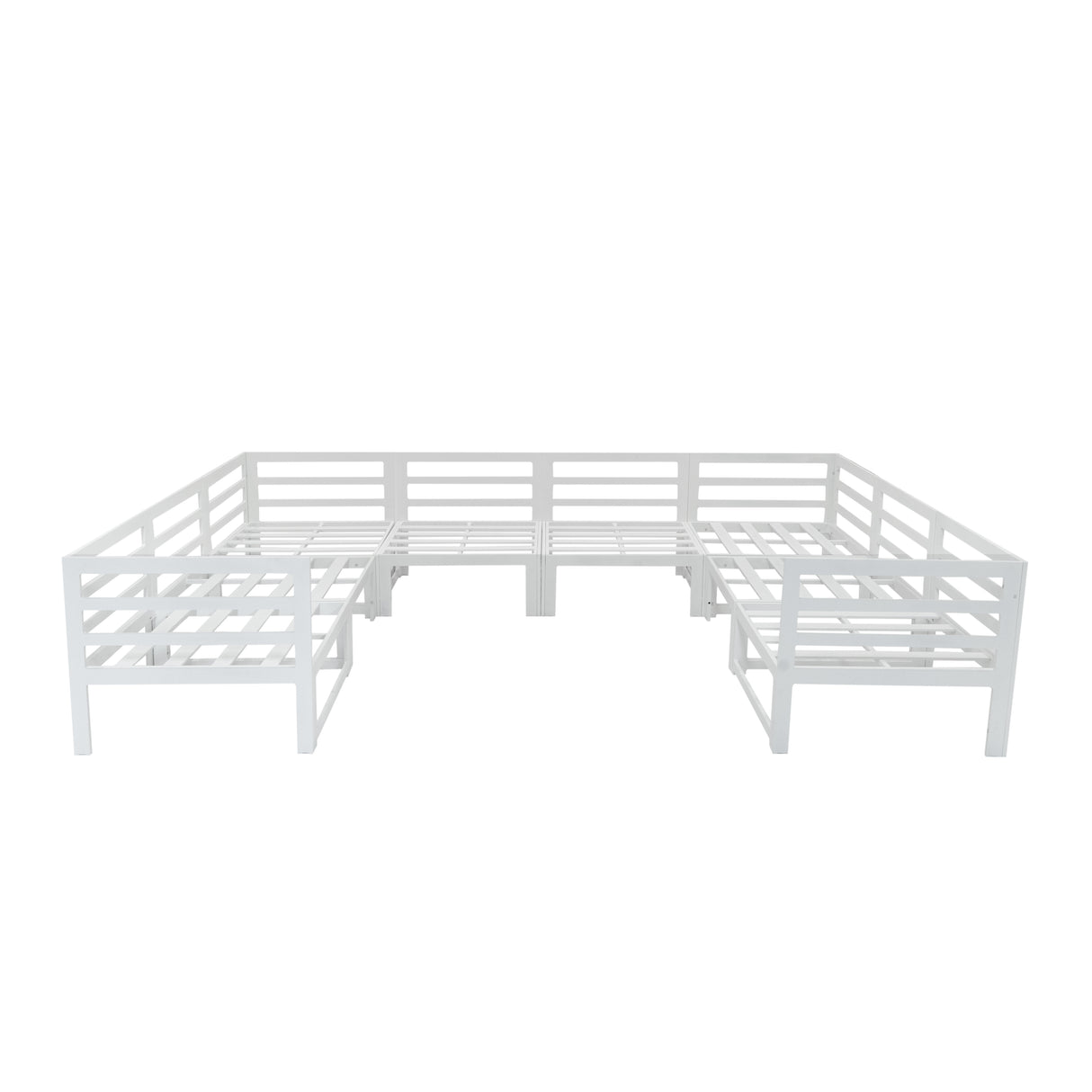 Modulaire Tuinmeubelset met Vuurschaal Wit