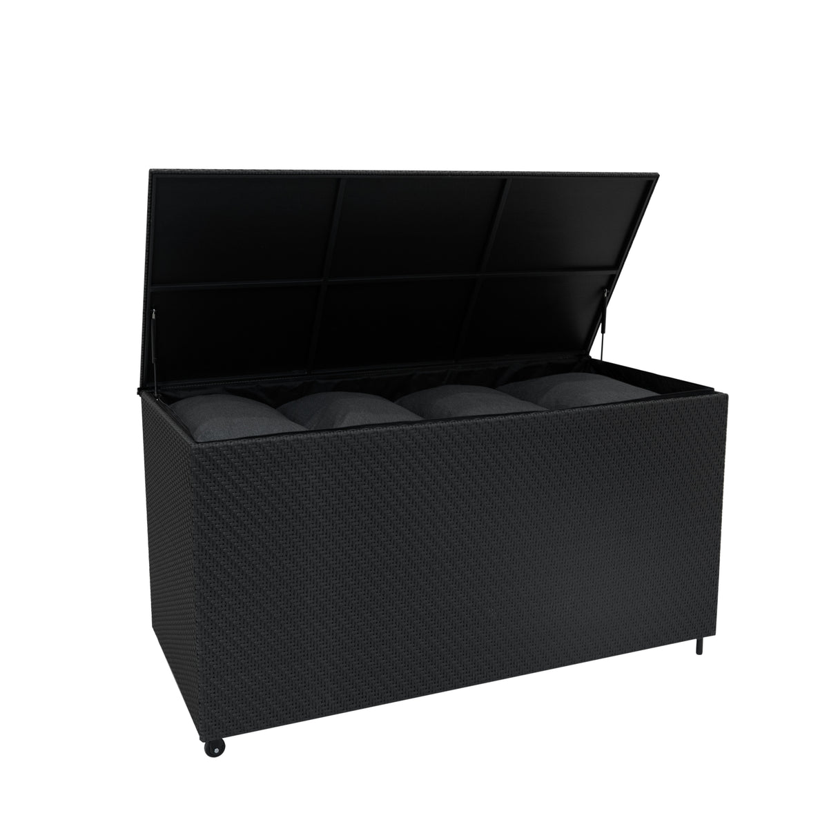 Serafina Rotan Kussen Opbergbox 700L - Zwart