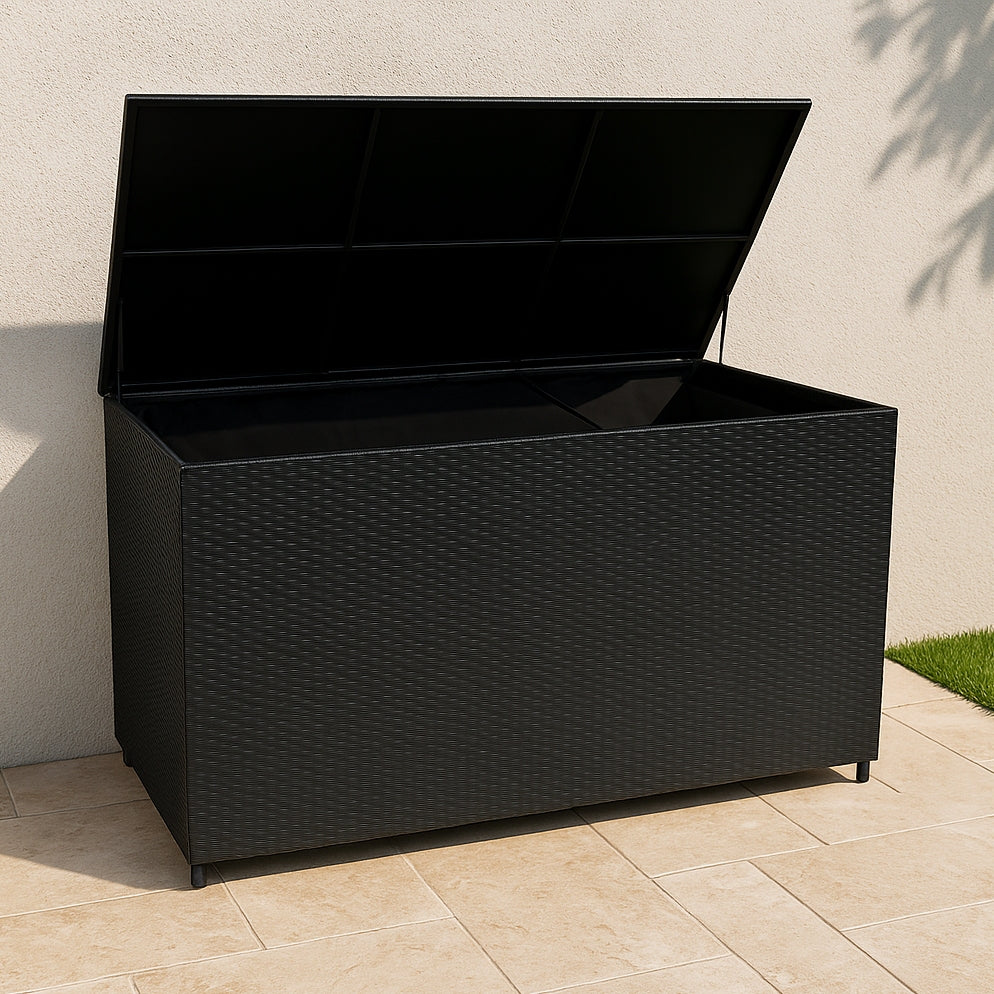 Serafina Rotan Kussen Opbergbox 700L - Zwart