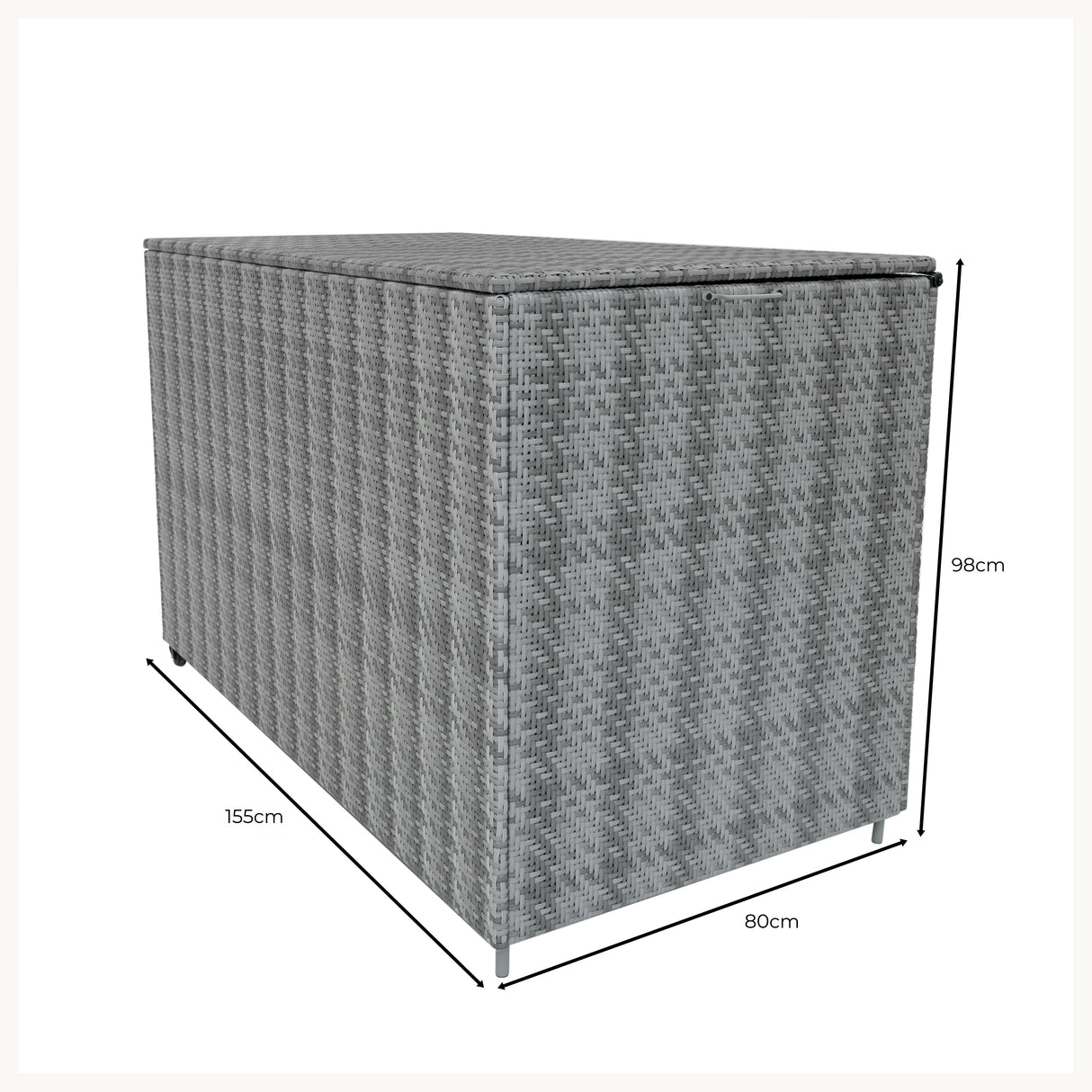 Rotan Kussen Opbergbox 996L - Grijs