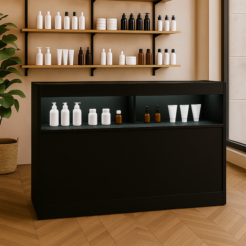 LED Detailhandel Winkel Toonbank B1500 - Zwart