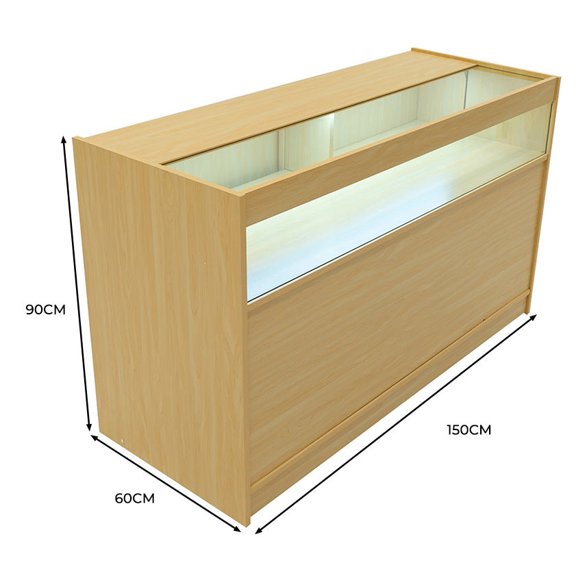 LED Detailhandel Winkel Toonbank B1500 - Esdoorn