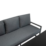 Aluminium Hoek Loungeset - Antraciet Grijs