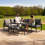 Aluminium Hoek Loungeset - Antraciet Grijs