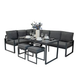 Aluminium Hoek Loungeset - Antraciet Grijs