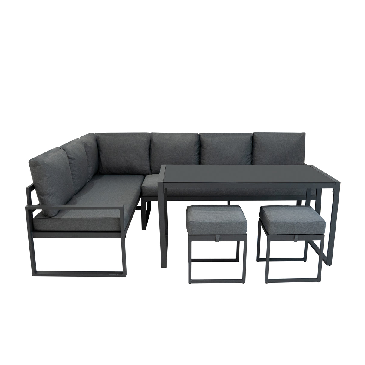 Aluminium Hoek Loungeset - Antraciet Grijs