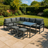 Aluminium Hoek Loungeset - Antraciet Grijs