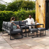 Aluminium Hoek Loungeset - Antraciet Grijs