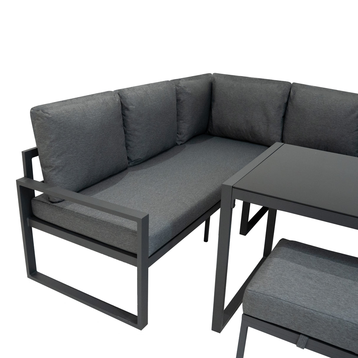 Aluminium Hoek Loungeset - Antraciet Grijs