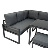 Aluminium Hoek Loungeset - Antraciet Grijs