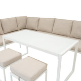 Aluminium Hoek Loungeset - Wit