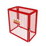 Opvouwbare Gaas Opslagkooi voor Gasflessen Rood – 90cm x 80cm x 43cm