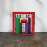 Opvouwbare Gaas Opslagkooi voor Gasflessen Rood – 90cm x 80cm x 43cm