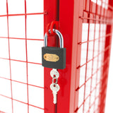 Opvouwbare Gaas Opslagkooi voor Gasflessen Rood – 90cm x 80cm x 43cm