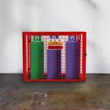 Opvouwbare Gaas Opslagkooi voor Gasflessen Rood  – 92 cm x 110 cm x 50 cm