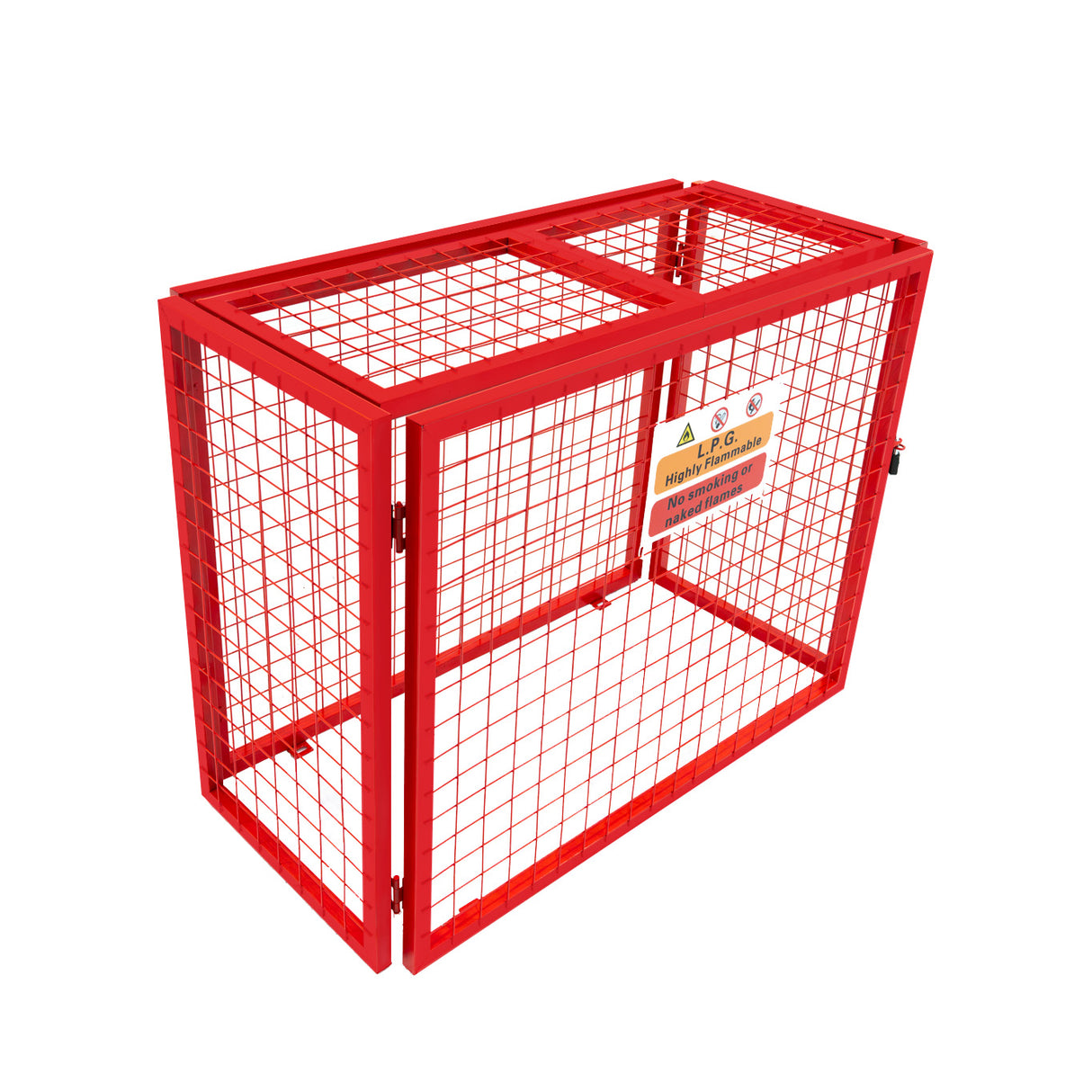 Opvouwbare Gaas Opslagkooi voor Gasflessen Rood  – 92 cm x 110 cm x 50 cm