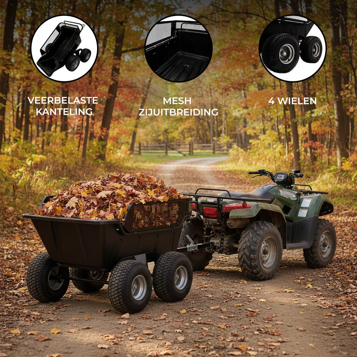ATV Trailer met Kantelfunctie - 4 Wielen