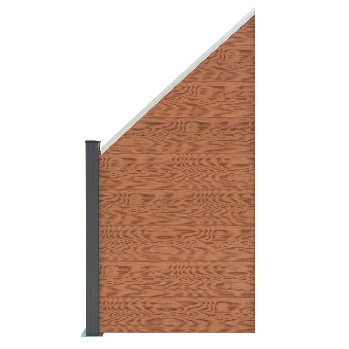Composiet Schuin Schutting Paneel - Bruin
