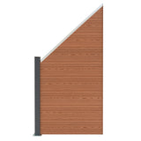 Composiet Schuin Schutting Paneel - Bruin