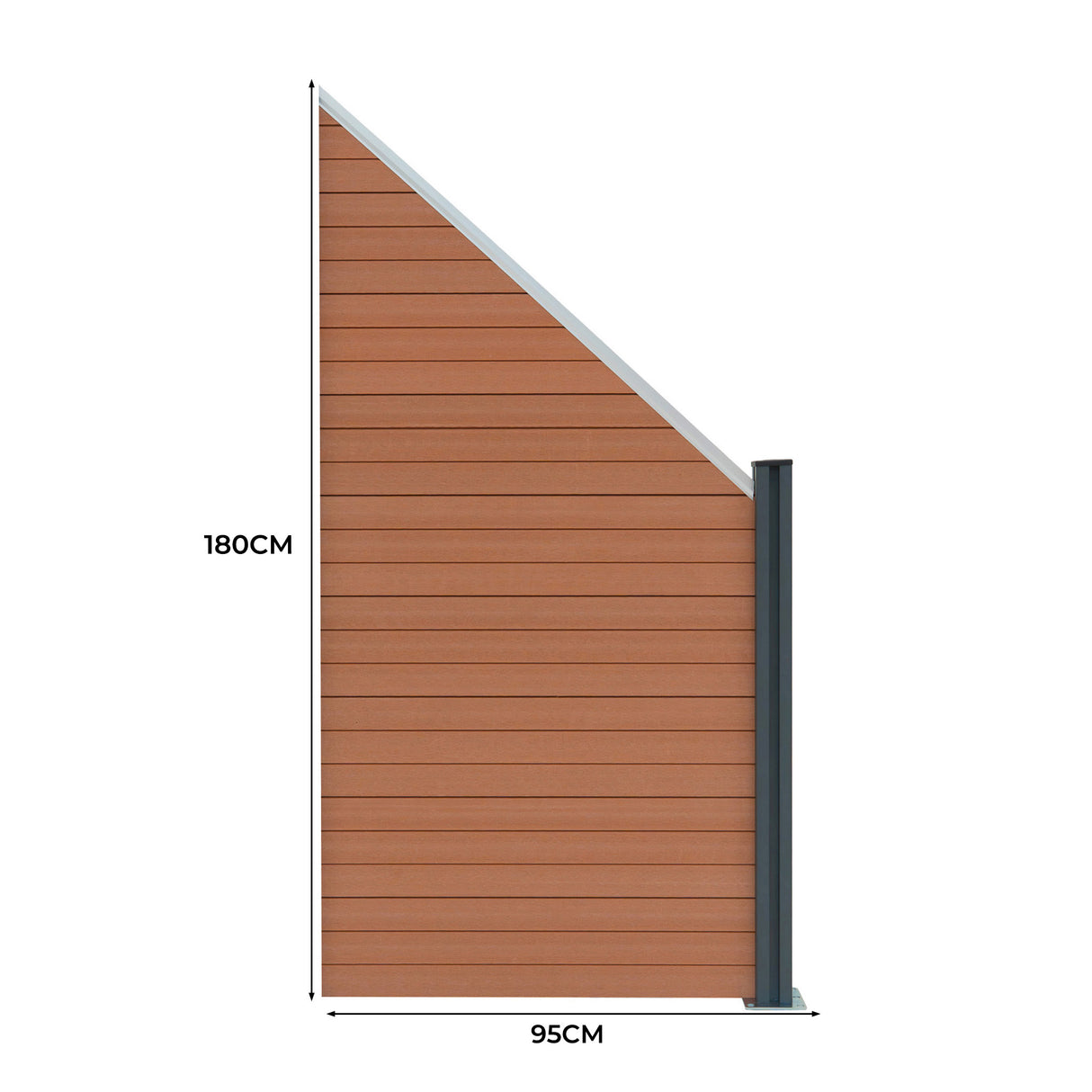 Composiet Schuin Schutting Paneel - Bruin