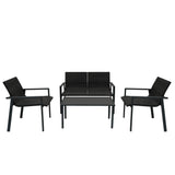 Rotan Terrasmeubilair Tuinset - Zwart