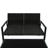 Rotan Terrasmeubilair Tuinset - Zwart