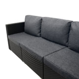 Serafina Rotan Modulaire 7-delige Meubelset - Zwart