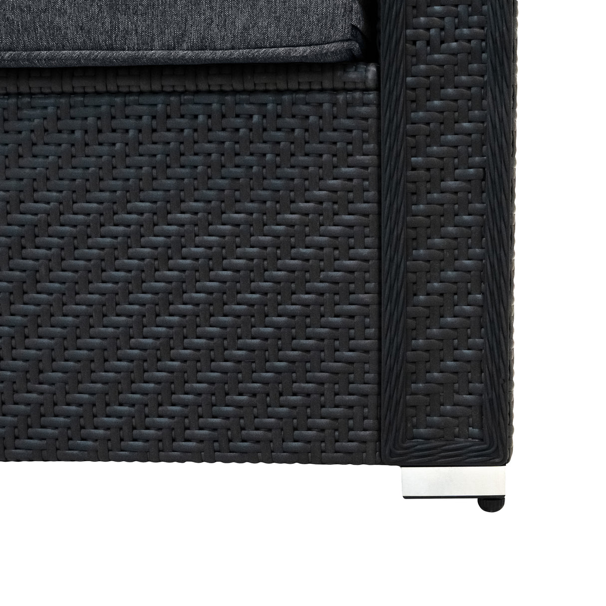 Serafina Rotan Modulaire 7-delige Meubelset - Zwart