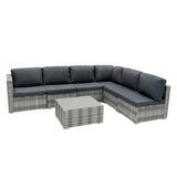 Rotan Modulaire 7-delige Meubelset - Grijs