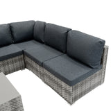 Rotan Modulaire 7-delige Meubelset - Grijs
