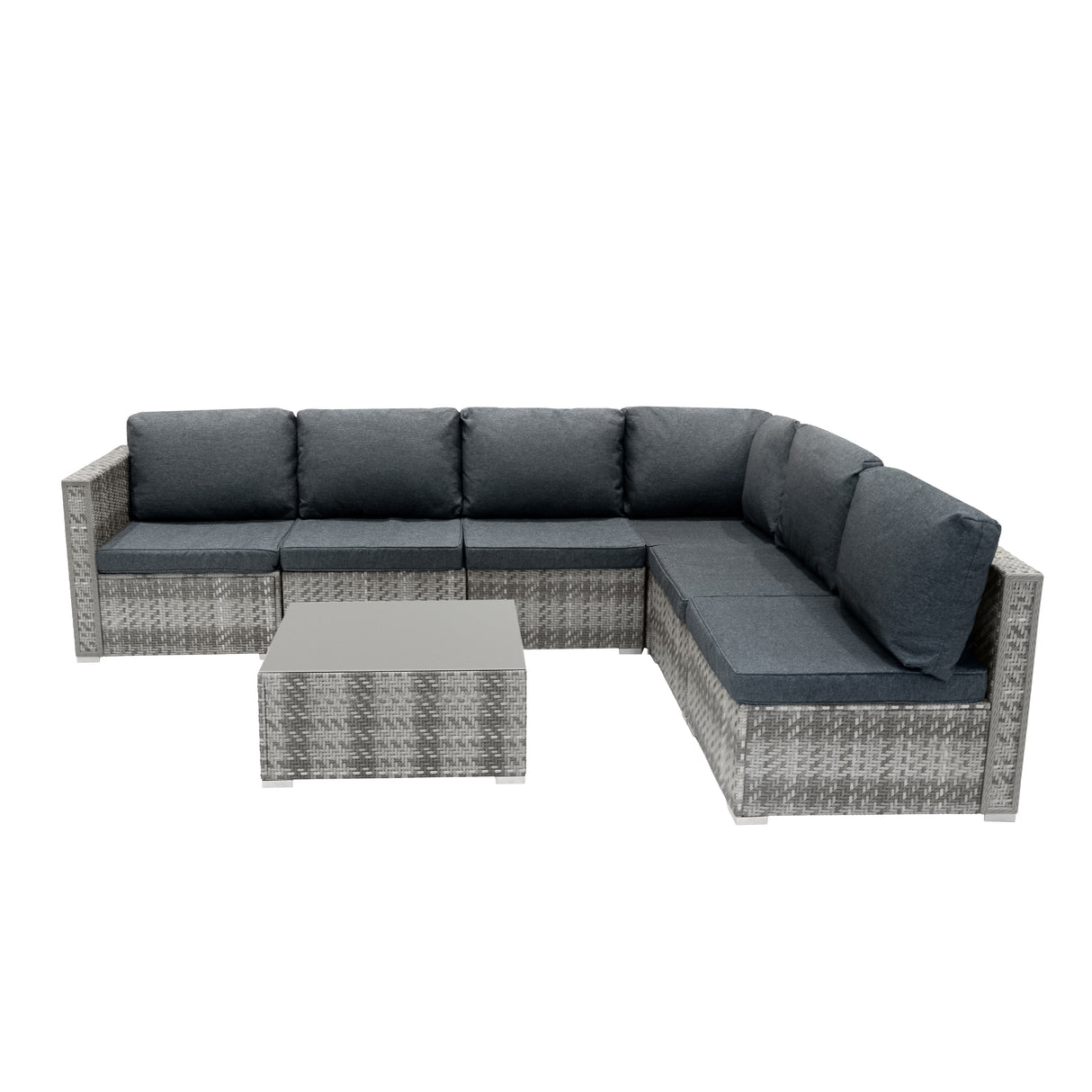 Rotan Modulaire 7-delige Meubelset - Grijs