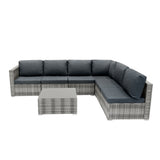 Rotan Modulaire 7-delige Meubelset - Grijs