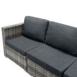Rotan Modulaire 7-delige Meubelset - Grijs