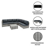 Rotan Modulaire 7-delige Meubelset - Grijs