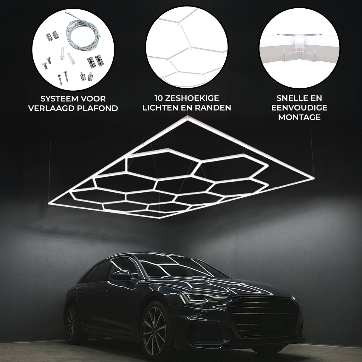 Hexagon LED-Verlichting x 10