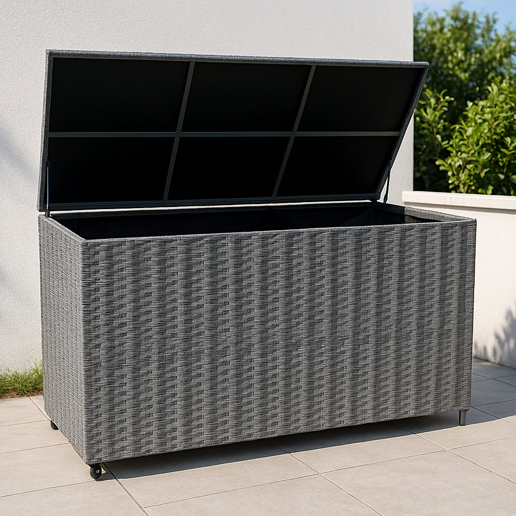 Rotan Modulaire 7-Delige Meubelset & 700L Opbergbox - Grijs